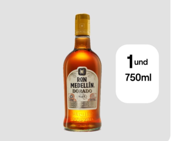 Ron Medellin Dorado Botella 750 Ml