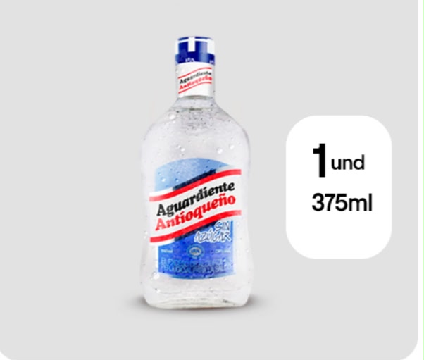 Aguardiente Antioqueño Azul 375 ml