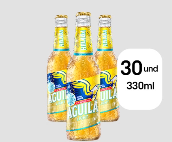 Cerveza Aguila Light Botella x330 ml