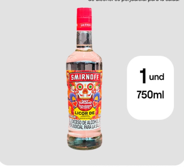 Smirnoff Tamarindo Botella 750 ml