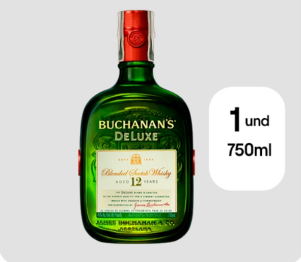 Whisky Buchanan´s 12 Años botella  750 ml